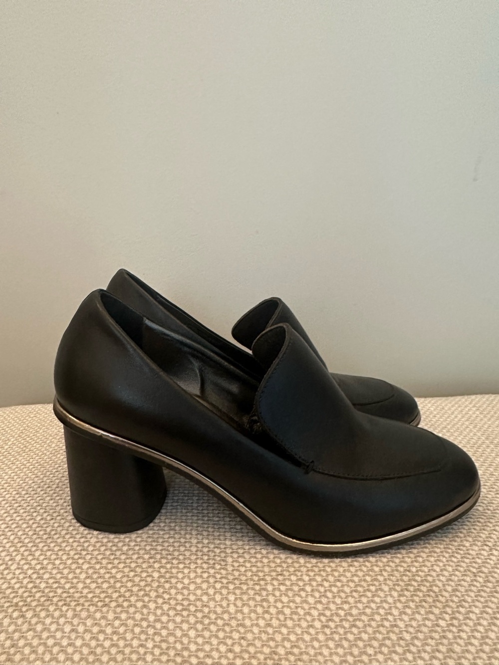 Henry Beguelin Chunky Heel Loafers Shoes Handmade Italian Womens EU 36 US 5.5-6